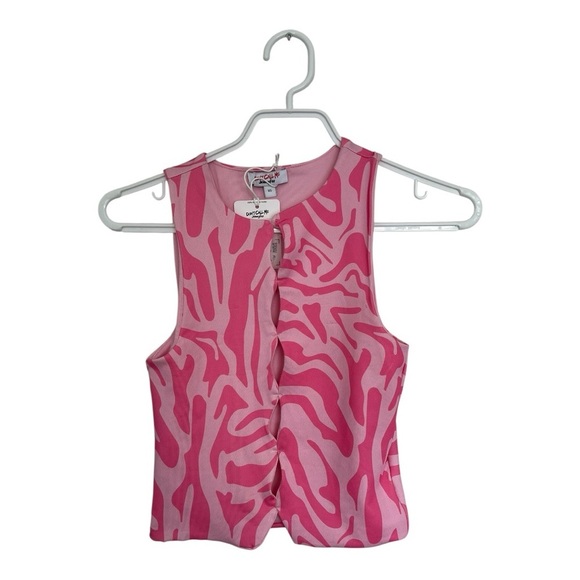 NWT Don’t call me jennyfer Vibrant Pink Zebra Tank Top SIZE XS - Picture 1 of 5